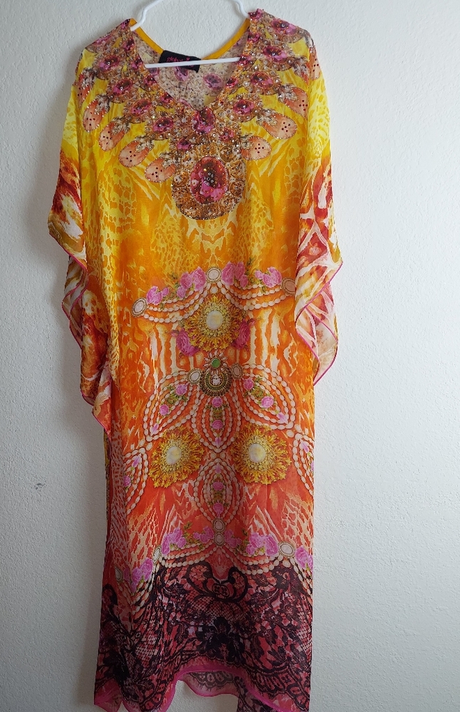 Orange colored Kaftan